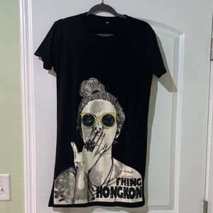 Black Funky Cotton Dress with Bling Beading!!